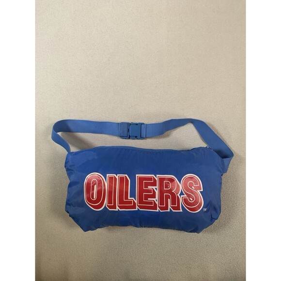 Rare Vintage Houston Oilers Apex One Windbreaker Jacket Fanny Bag Large Buddy - Picture 11 of 14
